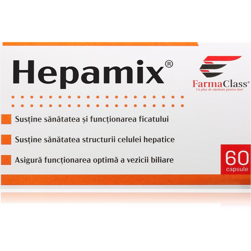 FarmaClass Industry Hepamix capsule pentru susținerea sănătății ficatului 60 caps.