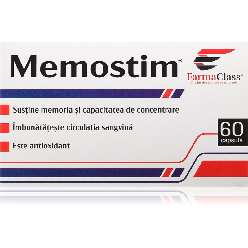 FarmaClass Industry Memostim capsule pentru susținerea memoriei și a concentrării 60 caps.
