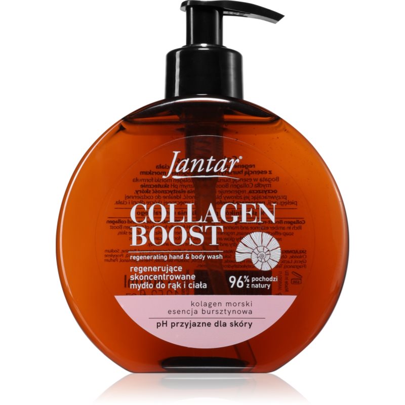Farmona Jantar Collagen Boost gel de dus regenerabil pentru maini si corp 400 ml