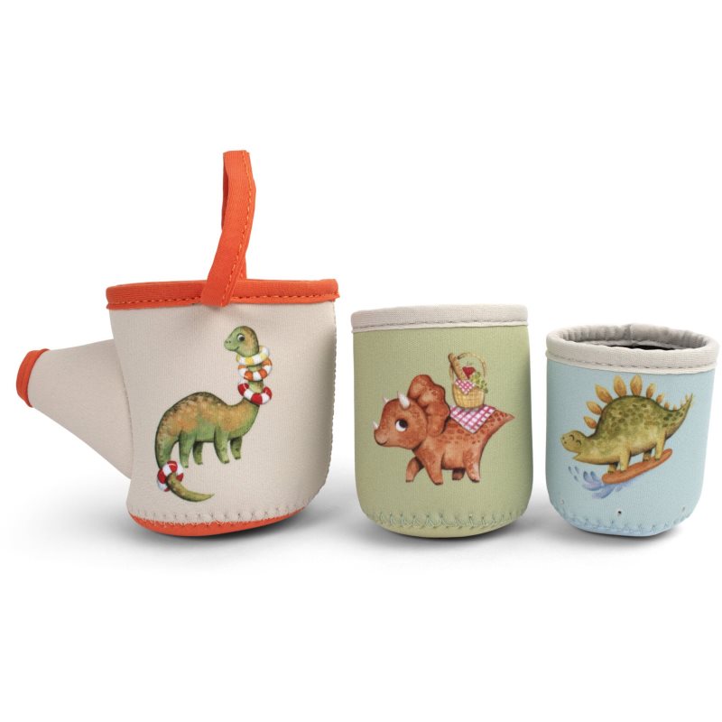 FILIBABBA Neoprene Bath Toys Dino Activity Cups jucărie pentru apă 6m+ 3 buc FILIBABBA Neoprene Bath Toys Dino Activity Cups jucărie pentru apă 6m+ 3 buc