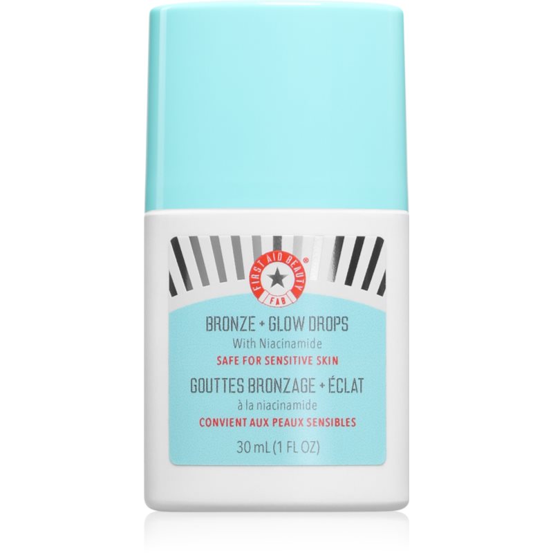 First Aid Beauty Bronze + Glow Drops ser hidratant pentru bronzat pentru uniformizarea culorii pielii 30 ml