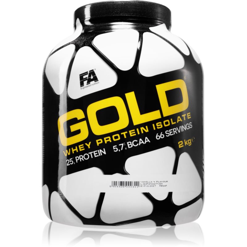 Fitness authority Gold Whey Protein Isolate Molkenprotein Geschmack Vanilla 2000 g