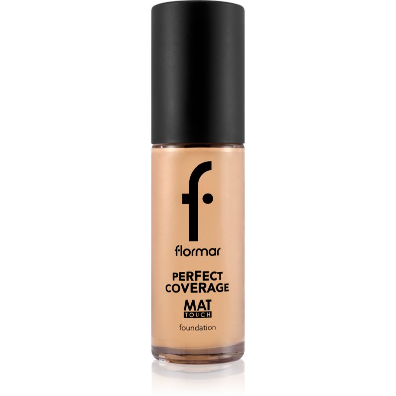 flormar Perfect Coverage Mat Touch Foundation machiaj cu efect matifiant pentru piele mixta spre grasa culoare 303 Classic Beige 30 ml