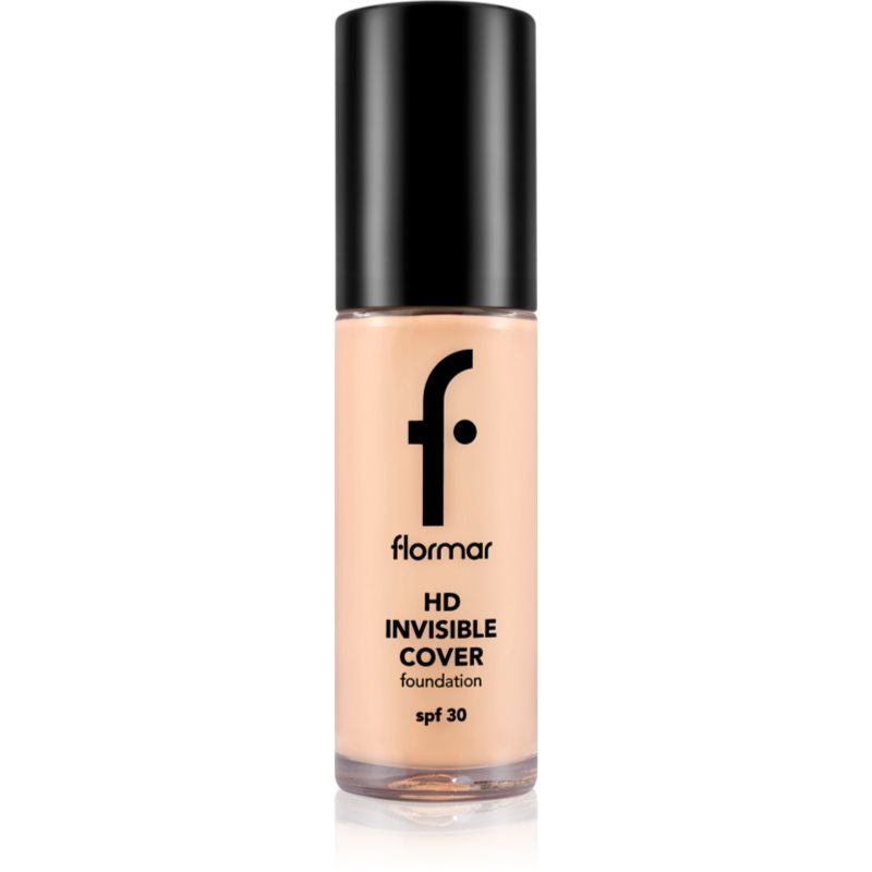 flormar HD Invisible Cover Foundation Machiaj usor cu efect de luminozitate SPF 30 culoare 040 Light Ivory 30 ml