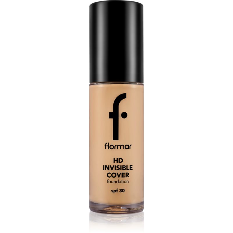 flormar HD Invisible Cover Foundation Machiaj usor cu efect de luminozitate SPF 30 culoare 80 Soft Beige 30 ml