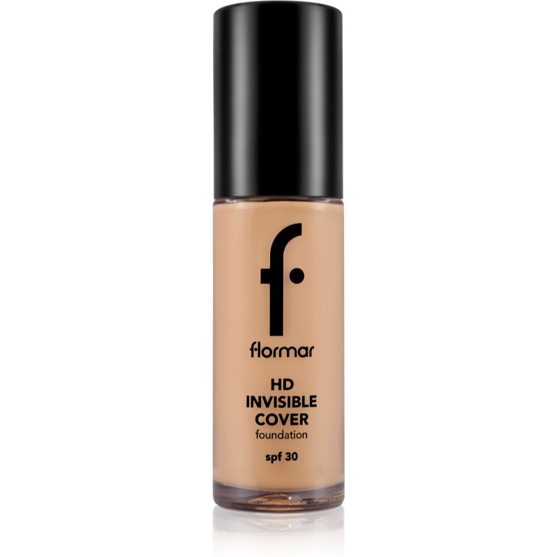 flormar HD Invisible Cover Foundation Machiaj usor cu efect de luminozitate SPF 30 culoare 090 Golden Natural 30 ml