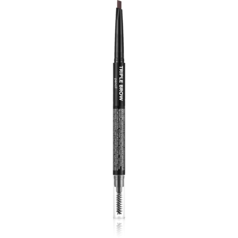 flormar Triple Brow Pencil creion pentru sprancene 3 in 1 culoare 002 Auburn 0.75 g