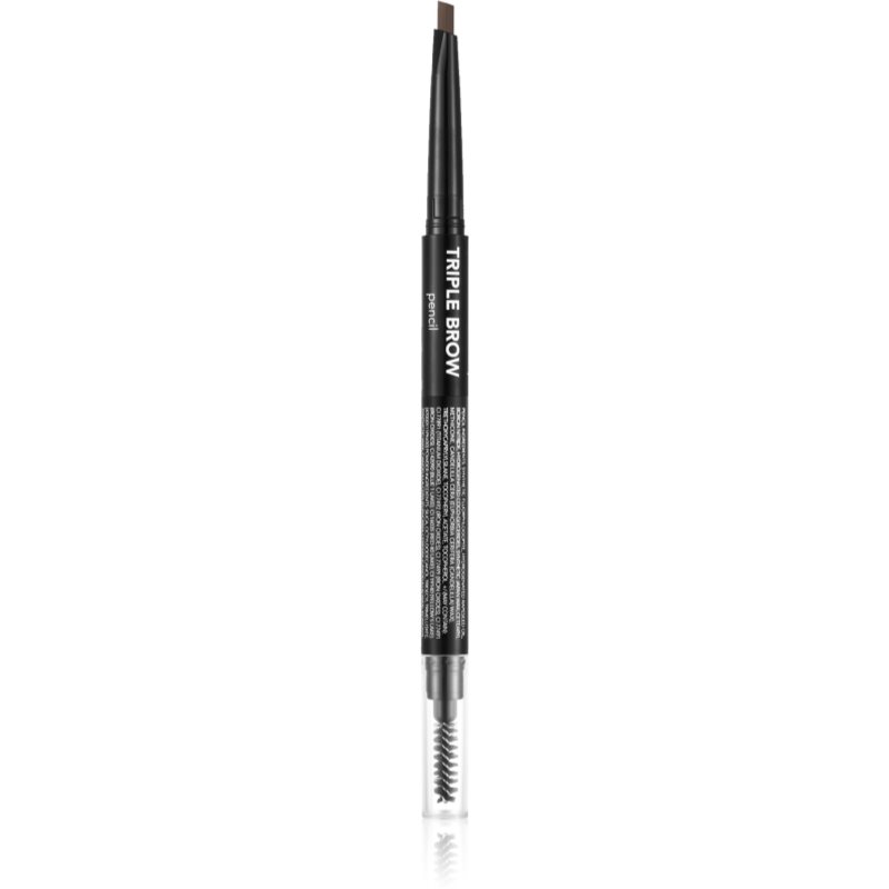 flormar Triple Brow Pencil creion pentru sprancene 3 in 1 culoare 003 Coffee 0.75 g