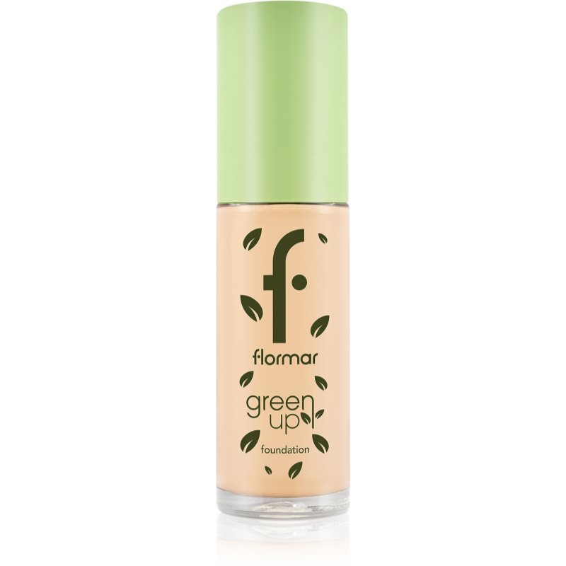 flormar Green Up Foundation machiaj cu efect matifiant culoare 020 Soft Ivory 30 ml