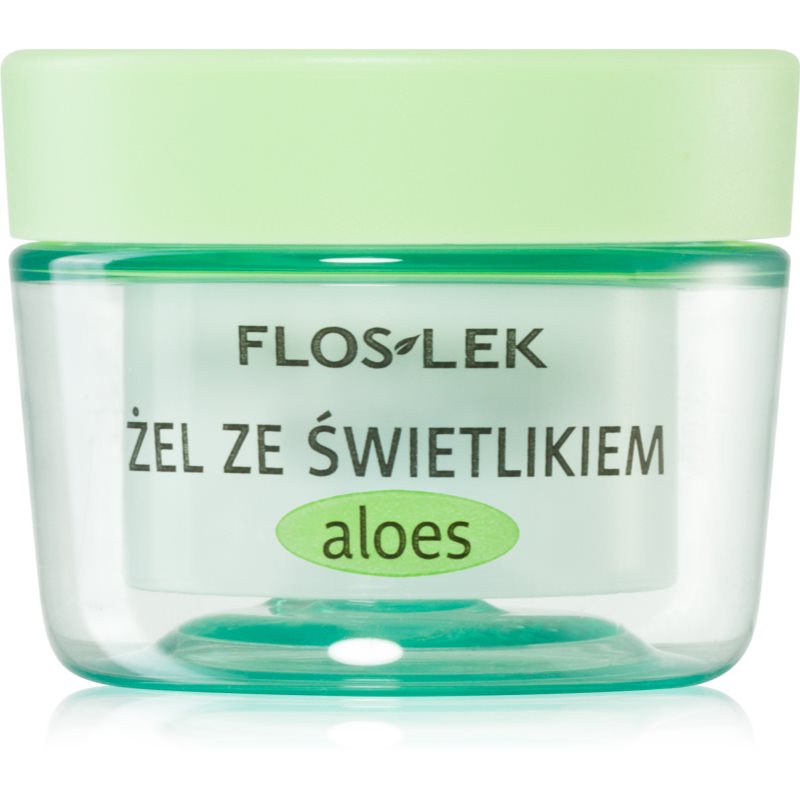 FlosLek Laboratorium Eye Care Gel pentru  jurul ochilor cu un luminator și aloe vera 10 g