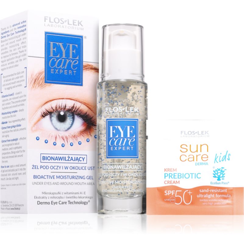 FlosLek Laboratorium Eye Care Gel hidratant bioactiv pentru jurul ochilor și buzelor 30 ml