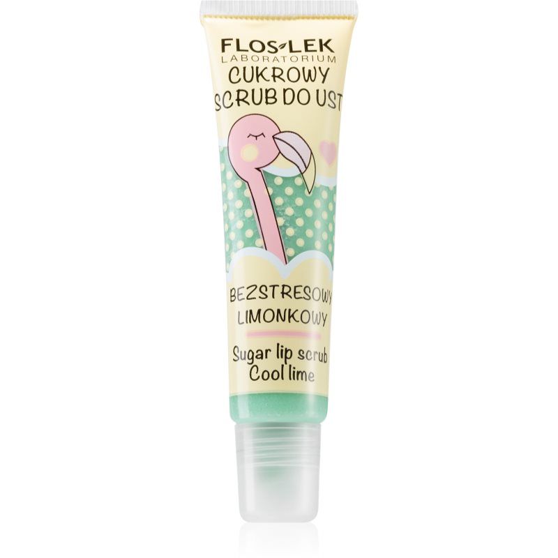 FlosLek Laboratorium Cool Lime Exfoliant pentru buze 14 g