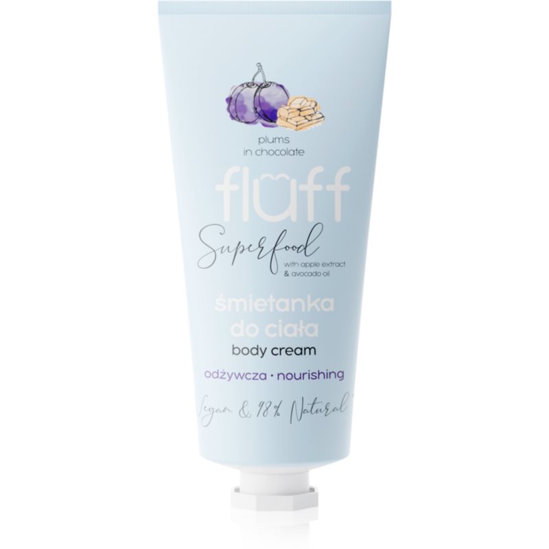 Fluff Superfood Plums in Chocolate lotiune de corp hranitoare Apple Extract & Avocado Oil 150 ml