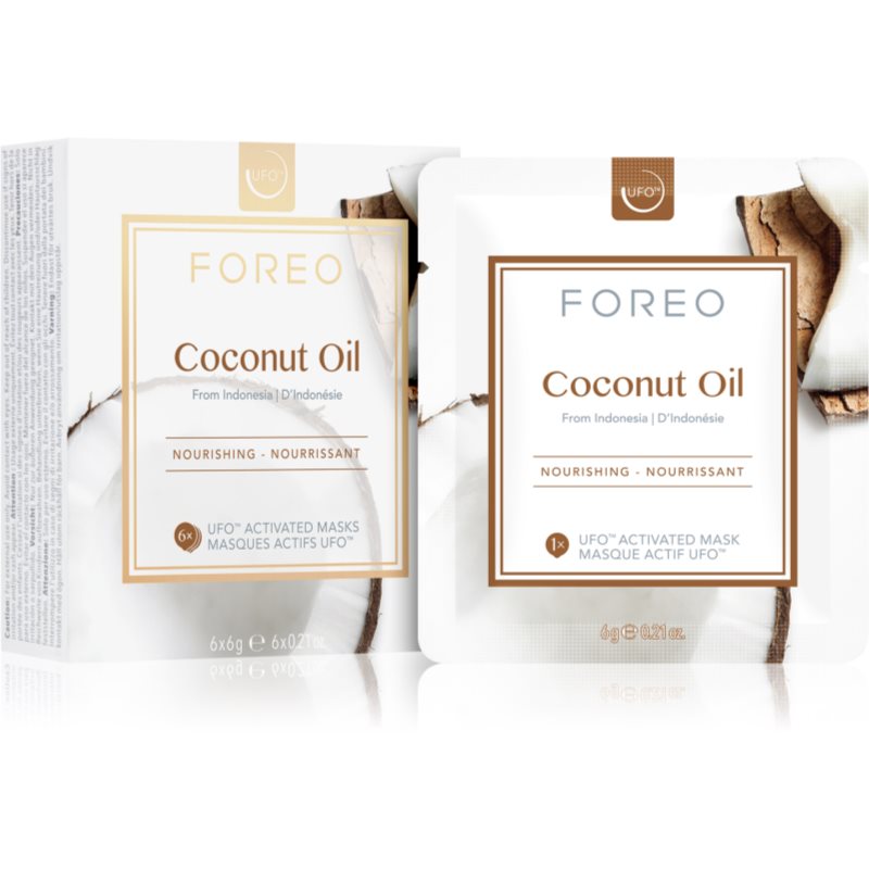 FOREO UFO™ Coconut Oil mască hrănitoare profundă 6x6 g