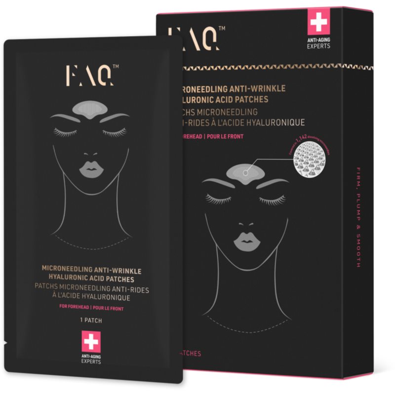 FOREO FAQ™ Microneedling Anti-Wrinkle plasture antirid pentru frunte cu acid hialuronic 3 buc