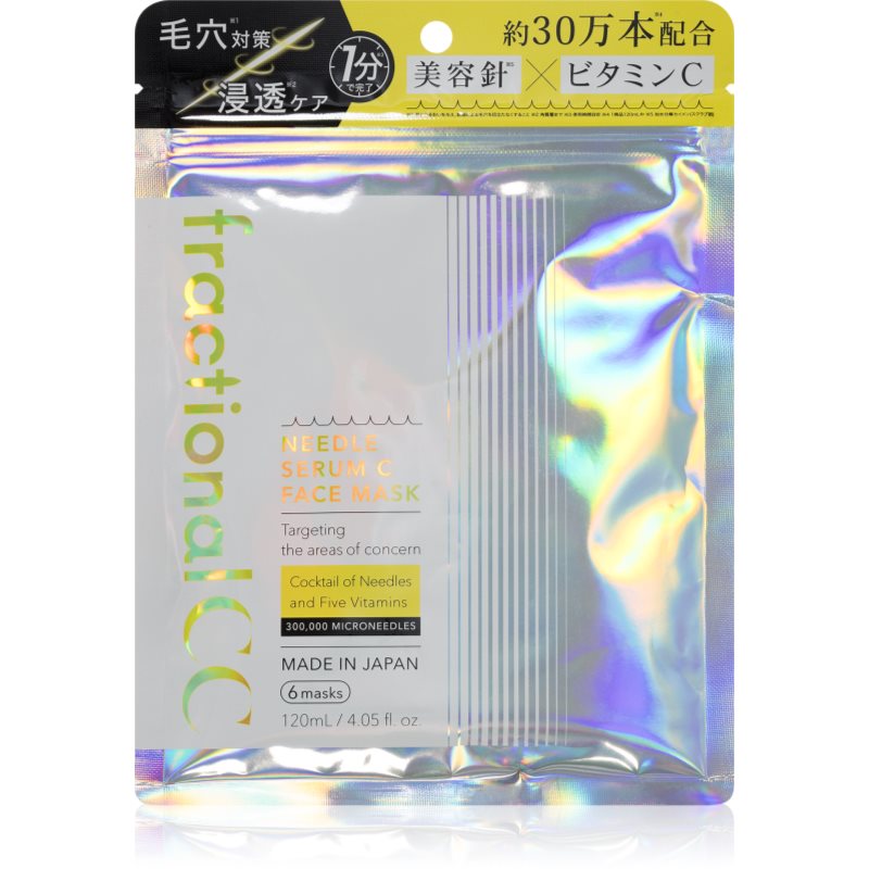 fractional CC Needle Serum C Face Mask masca pentru albirea tenului cu efect de hidratare 6 buc