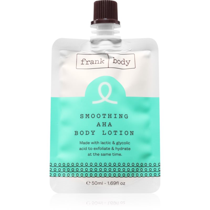 Frank Body Smoothing AHA crema hidratanta si hranitoare cu acid lactic 50 ml