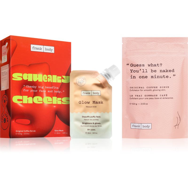 Frank Body Squeaky Cheeks set pentru piele neteda si delicata