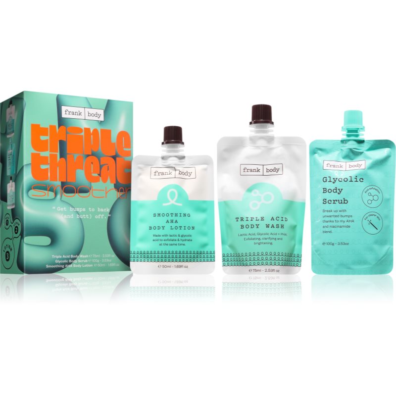 Frank Body Triple Threat Smoother set pentru piele neteda si delicata