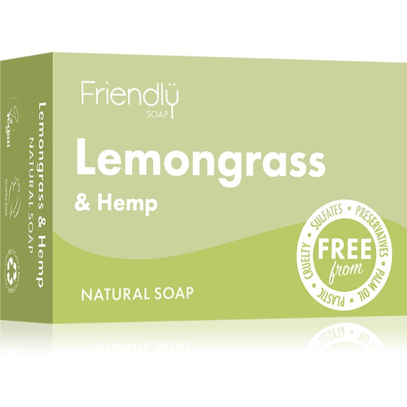 Friendly Soap Natural Soap Lemongrass & Hemp săpun natural 95 g