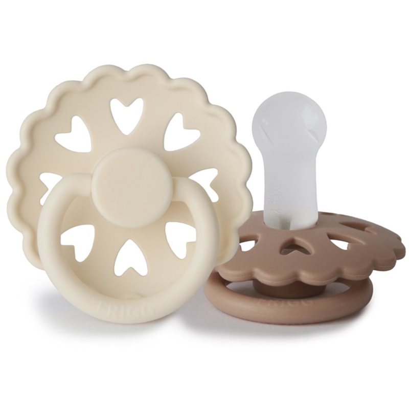 FRIGG Fairytale Round Silicone 2-Pack Size 2 suzetă The Ugly Duckling/The Emperors New Clothes 2 buc