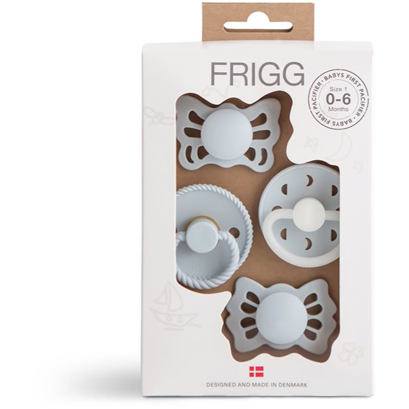 FRIGG Baby\'s First Pacifier​ Moonlight Sailing suzetă Powder Blue