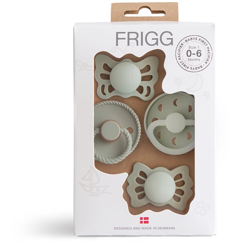 FRIGG Baby\'s First Pacifier​ Moonlight Sailing suzetă Sage