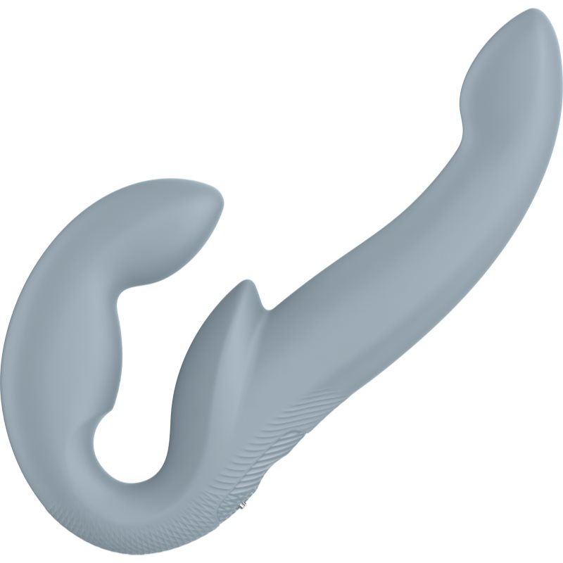 Fun Factory Share Vibe Pro dildo dublu vibrator Cool grey 14 cm