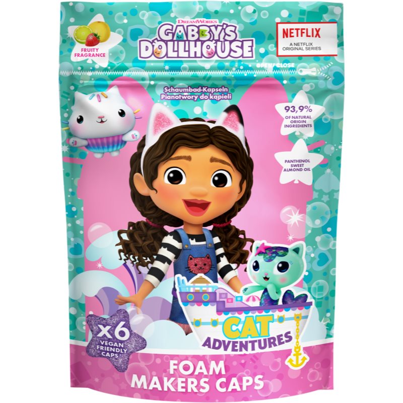 Gabby\'s Dollhouse Foam Makers spuma de baie pentru copii 3y+ 6x16 g