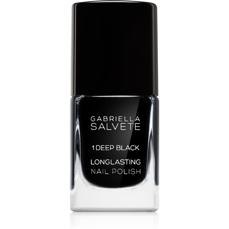 Gabriella Salvete Longlasting Enamel lac de unghii cu rezistenta indelungata lucios culoare 01 Deep Black 11 ml