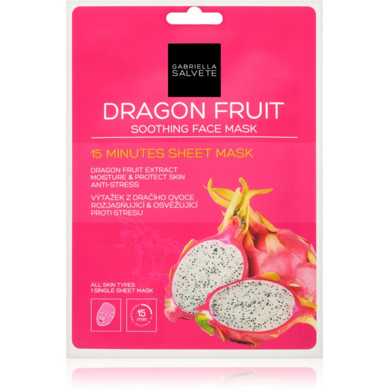 Gabriella Salvete Face Mask Dragon Fruit mască textilă calmantă 1 buc