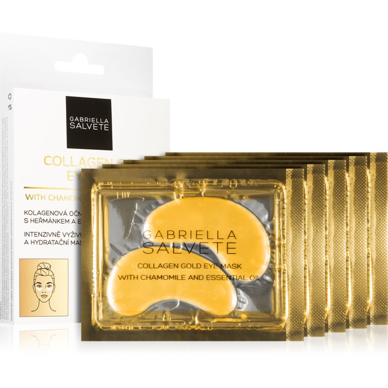 Gabriella Salvete Eye Mask Collagen Gold Masca pentru ochi pentru reducerea cearcanelor cu colagen 5x2 buc