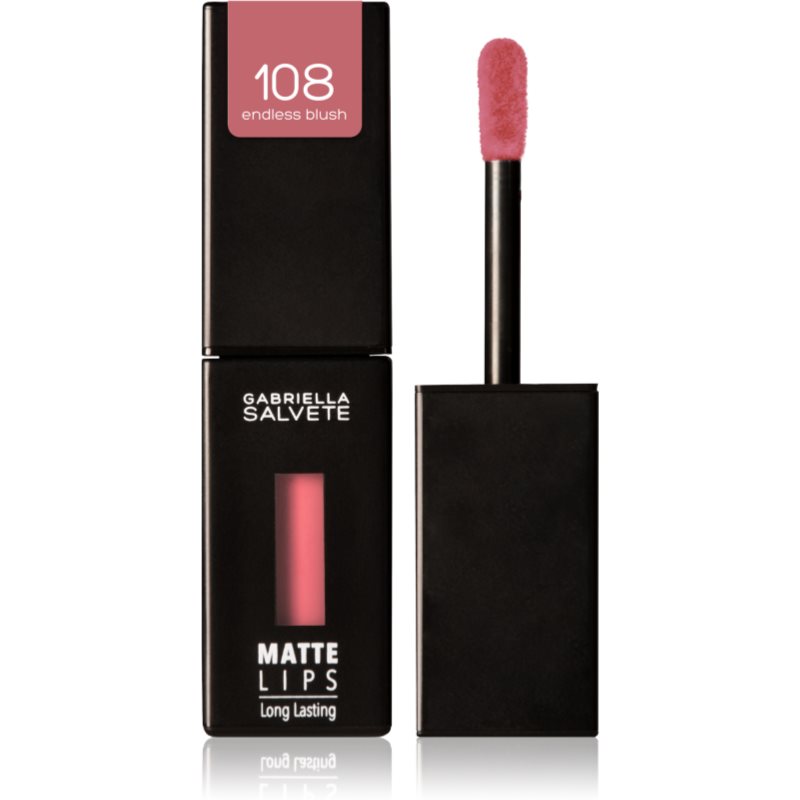 Gabriella Salvete Matte Lips Ruj de buze lichid, de lunga durata cu efect matifiant culoare 108 Endless Blush 4,5 ml