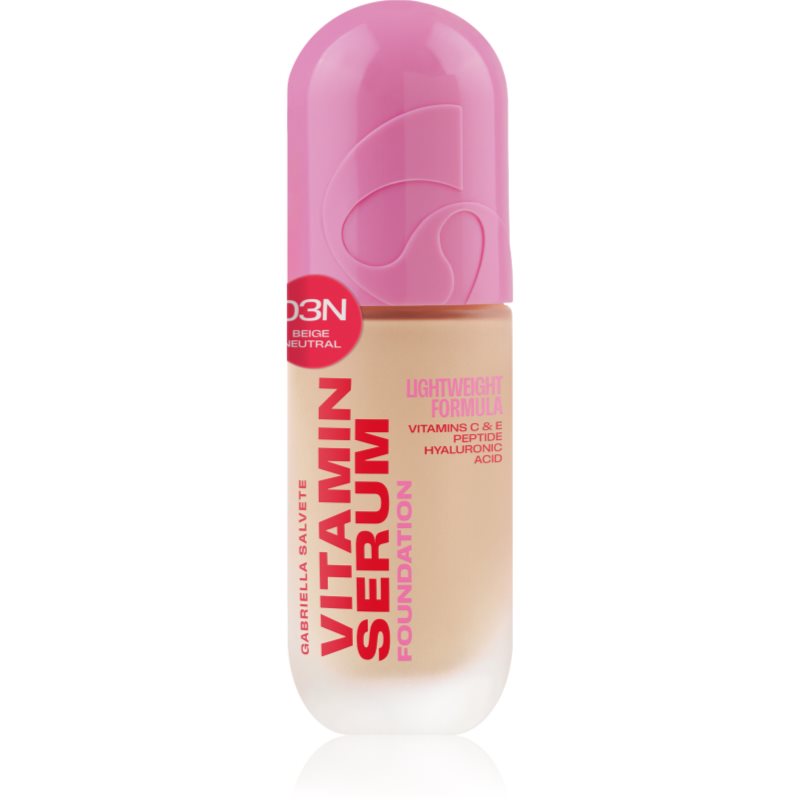 Gabriella Salvete Vitamin Serum Foundation make-up cu textura usoara cu efect de nutritiv culoare 03N Beige Neutral 30 ml
