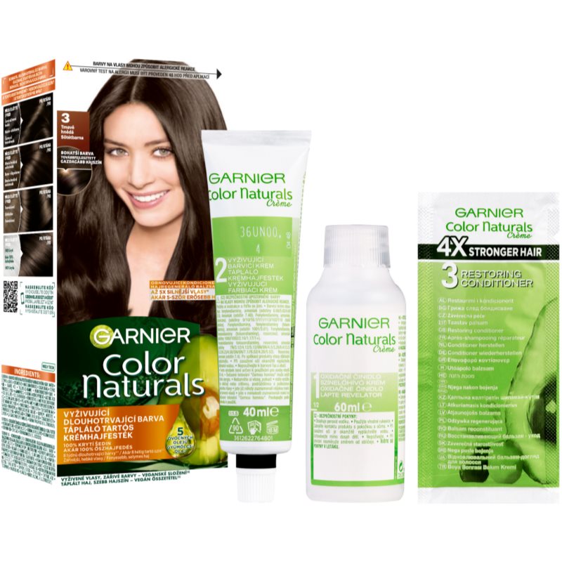 Garnier Color Naturals Creme culoare par culoare 3 Natural Dark Brown 1 buc