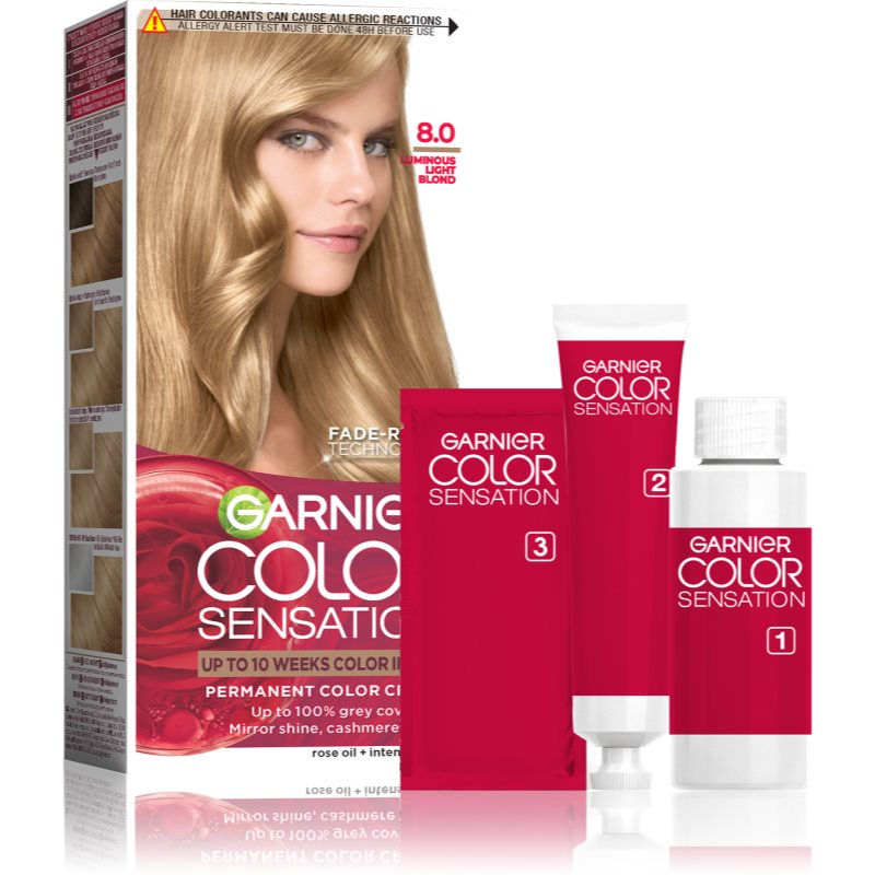 Garnier Color Sensation culoare par culoare 8.0 Blond Deschis Luminos 1 buc