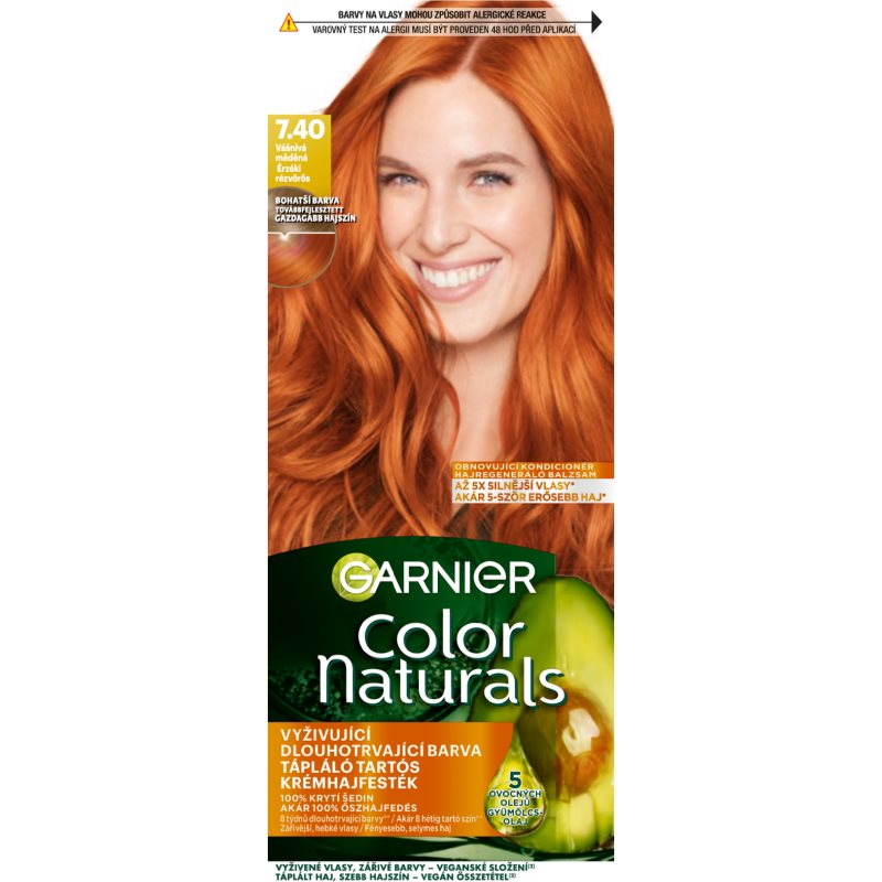 Garnier Color Naturals Creme culoare par culoare 7.40 Intense Copper 1 buc