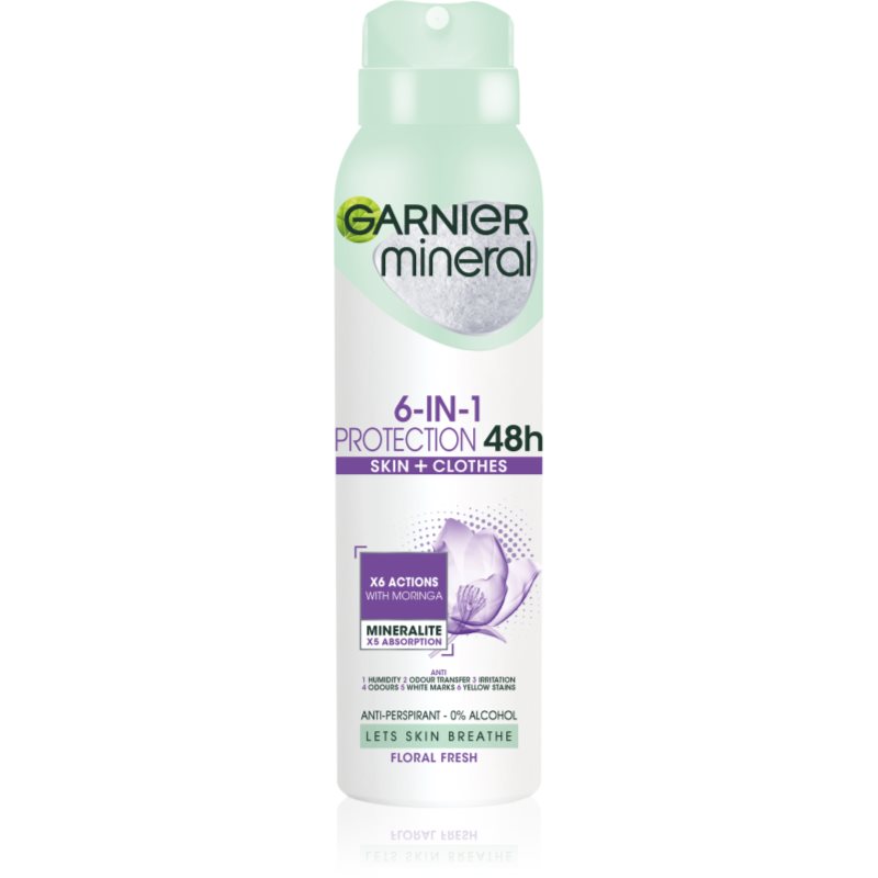 Garnier Mineral 5 Protection spray anti-perspirant fară alcool 48 h 150 ml