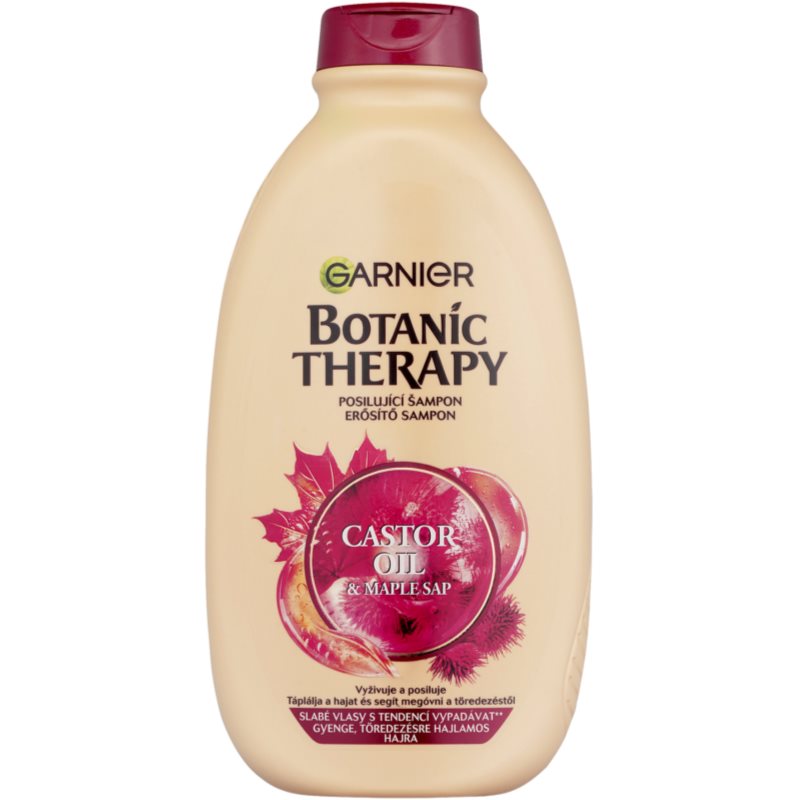 Garnier Botanic Therapy Castor Oil sampon de întărire pentru părul subtiat cu tendința de a cădea 400 ml