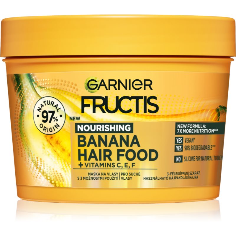 Garnier Fructis Banana Hair Food mască nutritivă pentru păr foarte uscat 390 ml