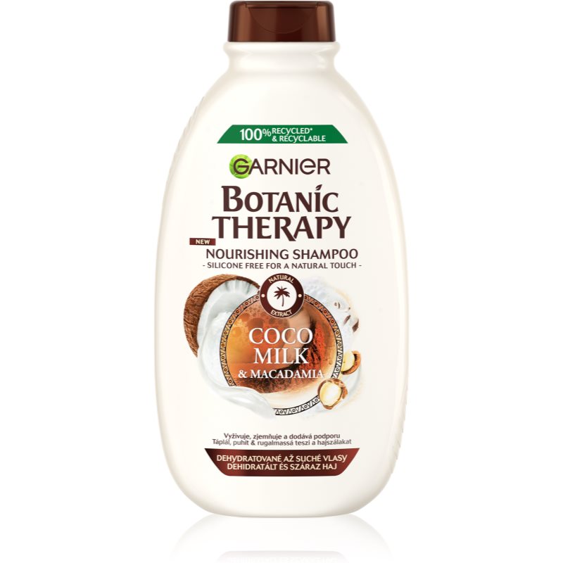 Garnier Botanic Therapy Coco Milk & Macadamia Șampon hrănitor pentru păr uscat și aspru 250 ml