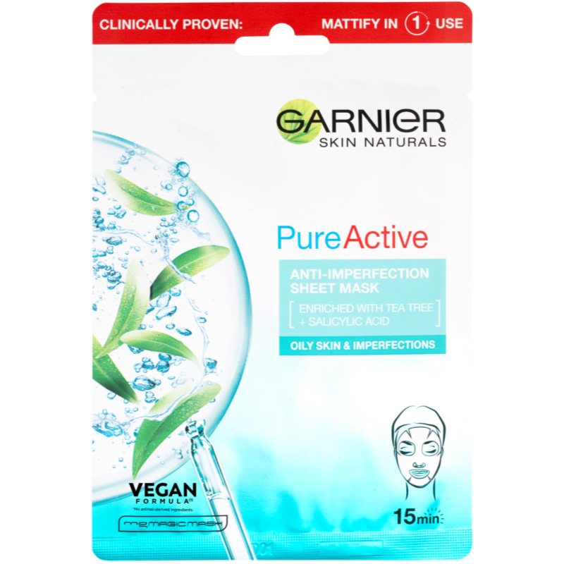 Garnier Pure Active mască cu efect de curățare 28 g