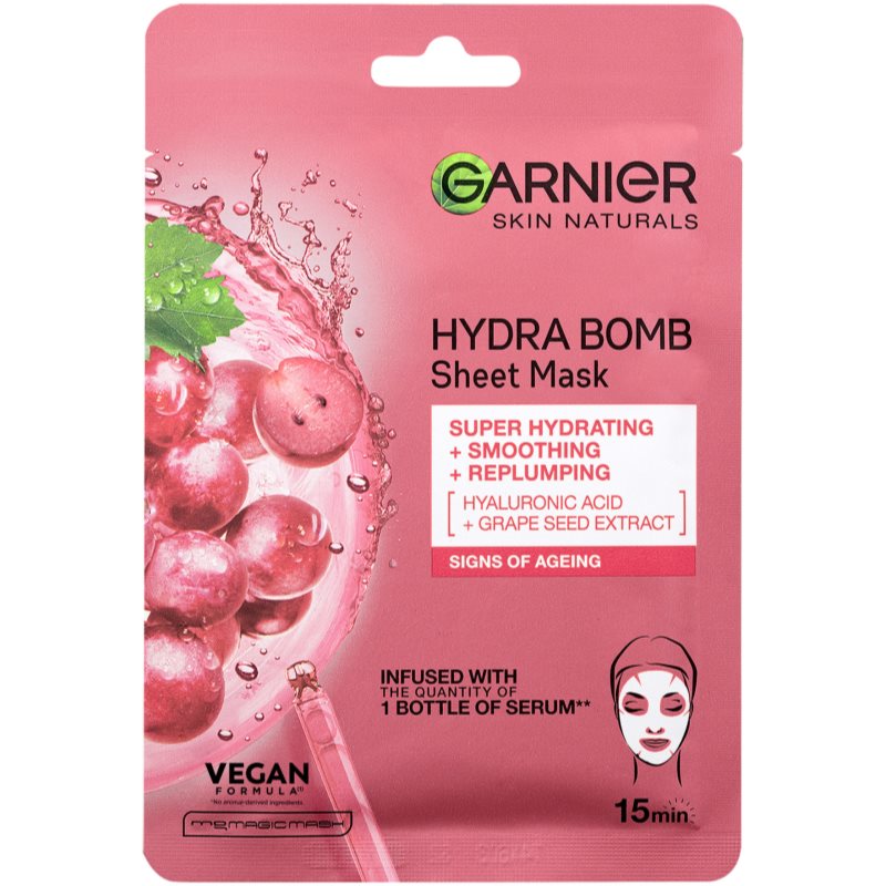 Garnier Textil Masks Hydra Bomb mască textilă hidratantă 28 g