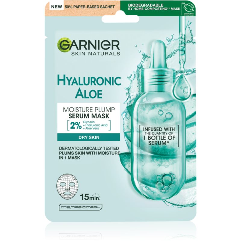 Garnier Skin Naturals Hyaluronic Aloe mască textilă hidratantă 28 g