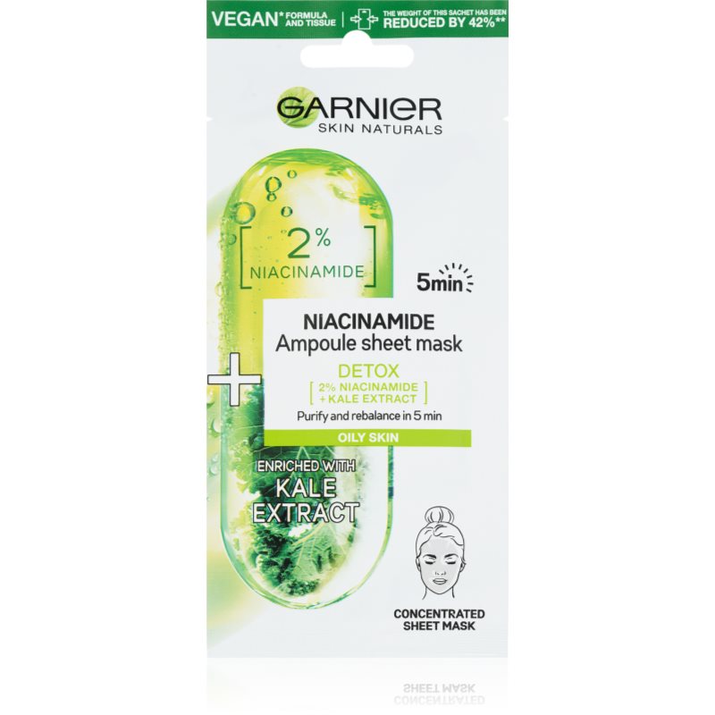 Garnier Skin Naturals Ampoule Sheet Mask masca de celule cu efect de curatare si reimprospatare 15 g