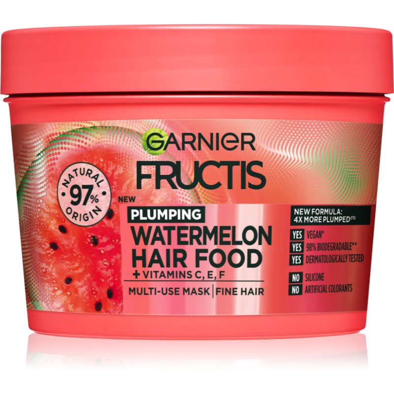 Garnier Fructis Watermelon Hair Food masca pentru par fin 390 ml