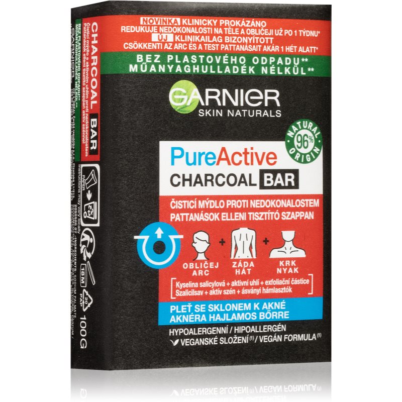 Garnier Pure Active Charcoal sapun pentru curatare 100 g
