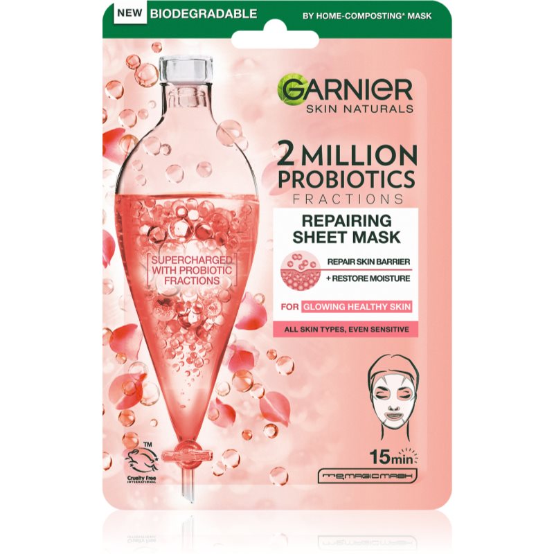 Garnier Skin Naturals mască textilă facială de unică folosință cu probiotice 22 g