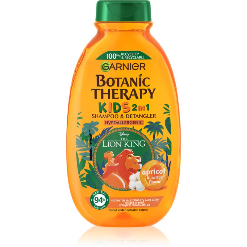 Garnier Botanic Therapy Disney Kids sampon si balsam 2 in 1 pentru par usor de pieptanat pentru copii 400 ml