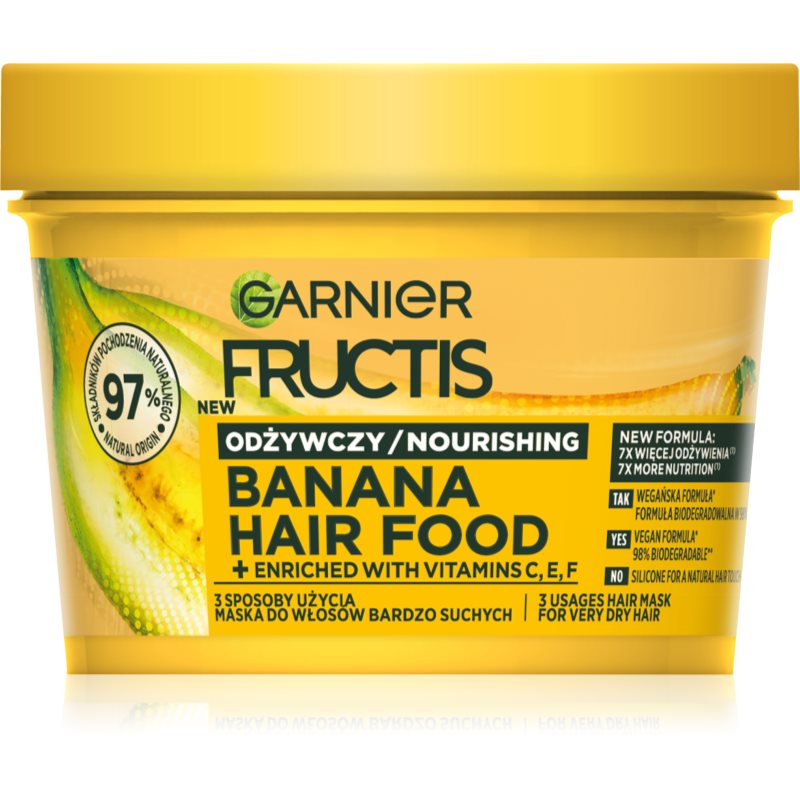 Garnier Fructis Banana Hair Food nährende Maske für trockenes Haar 400 ml